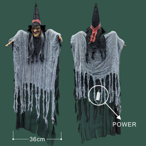 57'' Holloween Ghost Prop Electric Holiday Decor Party Gift Sound Lighted, Witch