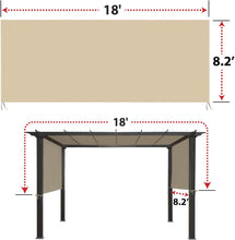 Load image into Gallery viewer, SUNNYOUTDOOR 18&#39; L x 8.2&#39; W Pergola Replacement Canopy Universal Pergola Canopy Replacement Top Cover for Pergola Structure, Frame NOT included
