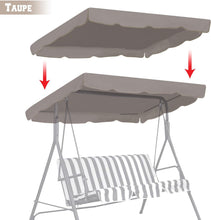 Load image into Gallery viewer, 65"x45" Patio Swing Canopy Replacement Top Outdoor Seater Porch Swing Canopy Cover, Cover ONLY
