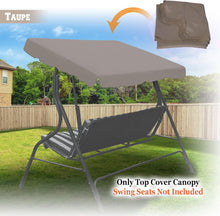 Load image into Gallery viewer, 65"x45" Patio Swing Canopy Replacement Top Outdoor Seater Porch Swing Canopy Cover, Cover ONLY
