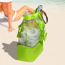 Load image into Gallery viewer, Mesh Beach Outdoor Sport Tote Bag with Heat Insulated Picnic Cooler
