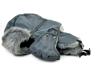 Winter Hats Men Aviator Soft Faux Fur Ear Flaps Hat Cap Winter Ski Trapper w Warm Face Mask