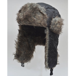 Winter Hats Men Aviator Soft Faux Fur Ear Flaps Hat Cap Winter Ski Trapper w Warm Face Mask