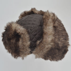 Winter Hats Men Aviator Soft Faux Fur Ear Flaps Hat Cap Winter Ski Trapper w Warm Face Mask