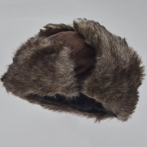 Winter Hats Men Aviator Soft Faux Fur Ear Flaps Hat Cap Winter Ski Trapper w Warm Face Mask