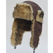 Load image into Gallery viewer, Winter Hats Men Aviator Soft Faux Fur Ear Flaps Hat Cap Winter Ski Trapper w Warm Face Mask
