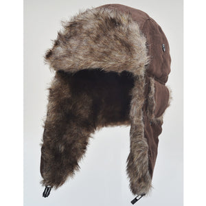 Winter Hats Men Aviator Soft Faux Fur Ear Flaps Hat Cap Winter Ski Trapper w Warm Face Mask