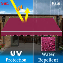 Load image into Gallery viewer, SUNNYOUTDOOR 8x6.5 FT Patio Awning Retractable Outdoor Sun Shade Manual Patio Deck Awning Heavy Duty Awning

