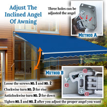 Load image into Gallery viewer, SUNNYOUTDOOR 8x6.5 FT Patio Awning Retractable Outdoor Sun Shade Manual Patio Deck Awning Heavy Duty Awning
