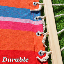 Load image into Gallery viewer, SUNNYOUTDOOR 79&#39;&#39;x55&#39;&#39; Quilted Hammocks for Outside Hammock for Outdoor Garden Balcony, Quilted Fabric Hammock with Pillow Heavy Duty Double Hammock with Spreader Bar, 330 Pound Capacity
