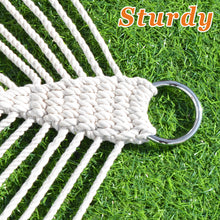 Load image into Gallery viewer, SUNNYOUTDOOR 79&#39;&#39;x55&#39;&#39; Quilted Hammocks for Outside Hammock for Outdoor Garden Balcony, Quilted Fabric Hammock with Pillow Heavy Duty Double Hammock with Spreader Bar, 330 Pound Capacity
