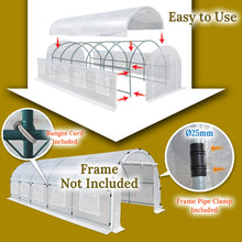 Load image into Gallery viewer, 24.6'x10'x7' Half-Transparent Greenhouse Cover Replacement ONLY Larger Walk in Outdoor Plant Garden,5 PCS,  Frame NOT included
