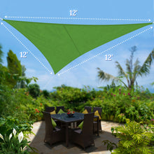 Load image into Gallery viewer, 12&#39; Sun Shade Sail UV Top Cover Canopy Triangle for Outdoor Patio Lawn Pool Deck
