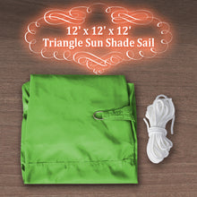 Load image into Gallery viewer, 12&#39; Sun Shade Sail UV Top Cover Canopy Triangle for Outdoor Patio Lawn Pool Deck
