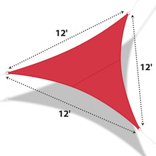 Load image into Gallery viewer, 12&#39; Sun Shade Sail UV Top Cover Canopy Triangle for Outdoor Patio Lawn Pool Deck
