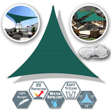 Load image into Gallery viewer, 12&#39; Sun Shade Sail UV Top Cover Canopy Triangle for Outdoor Patio Lawn Pool Deck
