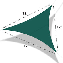 Load image into Gallery viewer, 12&#39; Sun Shade Sail UV Top Cover Canopy Triangle for Outdoor Patio Lawn Pool Deck
