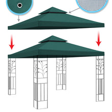 Load image into Gallery viewer, 10x10ft Double Tiered Replacement Canopy ONLY Patio Pavilion Gazebo Sunshade Polyester Cover

