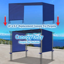 Load image into Gallery viewer, SUNNYOUTDOOR 18&#39; L x 8.2&#39; W Pergola Replacement Canopy Universal Pergola Canopy Replacement Top Cover for Pergola Structure, Frame NOT included
