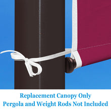 Load image into Gallery viewer, SUNNYOUTDOOR 18&#39; L x 8.2&#39; W Pergola Replacement Canopy Universal Pergola Canopy Replacement Top Cover for Pergola Structure, Frame NOT included
