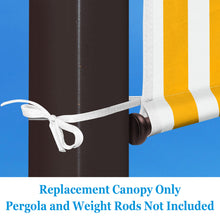 Load image into Gallery viewer, SUNNYOUTDOOR 18&#39; L x 8.2&#39; W Pergola Replacement Canopy Universal Pergola Canopy Replacement Top Cover for Pergola Structure, Frame NOT included
