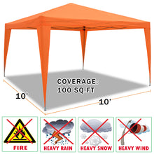 Load image into Gallery viewer, SUNNYOUTDOOR EZ POP UP Wedding Party Tent 10&#39;x10&#39; Folding Gazebo Beach Canopy W/Carry Bag 210D Oxford Fabric
