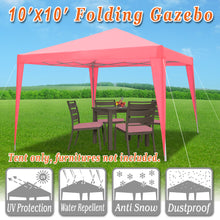 Load image into Gallery viewer, SUNNYOUTDOOR EZ POP UP Wedding Party Tent 10&#39;x10&#39; Folding Gazebo Beach Canopy W/Carry Bag 210D Oxford Fabric
