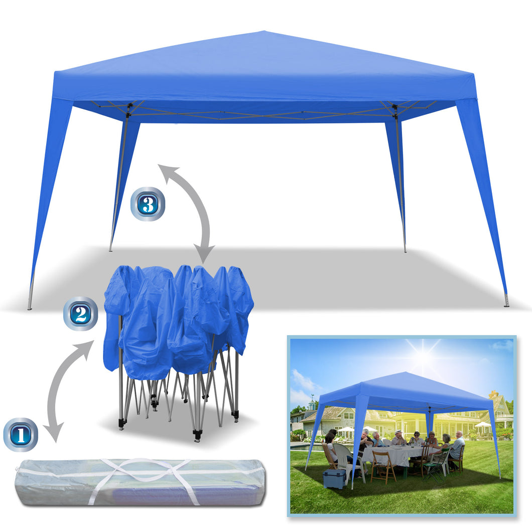 SUNNYOUTDOOR 10'x13' EZ POP UP Wedding Party Tent Folding Gazebo Beach Canopy Shelter W/Carry Bag (Navy blue)