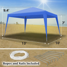 Load image into Gallery viewer, SUNNYOUTDOOR 10&#39;x13&#39; EZ POP UP Wedding Party Tent Folding Gazebo Beach Canopy Shelter W/Carry Bag (Navy blue)
