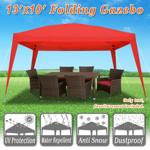 Load image into Gallery viewer, SUNNYOUTDOOR 10&#39;x13&#39; EZ POP UP Wedding Party Tent Folding Gazebo Beach Canopy Shelter W/Carry Bag (Red)
