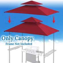 Load image into Gallery viewer, BBQ 8'x5' Double Tier Replacement Canopy Grill Gazebo Roof Gazebo Cover Top

