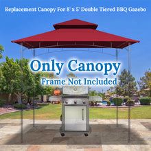 Load image into Gallery viewer, BBQ 8'x5' Double Tier Replacement Canopy Grill Gazebo Roof Gazebo Cover Top
