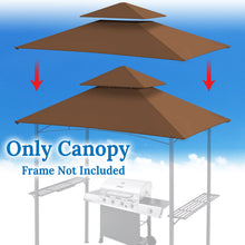 Load image into Gallery viewer, BBQ 8'x5' Double Tier Replacement Canopy Grill Gazebo Roof Gazebo Cover Top
