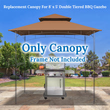 Load image into Gallery viewer, BBQ 8'x5' Double Tier Replacement Canopy Grill Gazebo Roof Gazebo Cover Top
