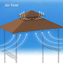 Load image into Gallery viewer, BBQ 8'x5' Double Tier Replacement Canopy Grill Gazebo Roof Gazebo Cover Top
