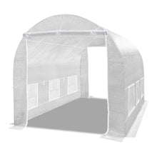 Load image into Gallery viewer, SUNNYOUTDOOR 2-Doors Replacement Greenhouse Cover for Larger Walk in Outdoor Yard Plant Gardening Hot House, Cover ONLY (White, 12&#39;x7&#39;x7&#39;)
