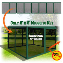 Load image into Gallery viewer, 8'Wx6'H Canopy Replacement Sidewalls Mosquito Netting Screen Walls for  8x8 FT Gazebo
