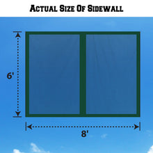 Load image into Gallery viewer, 8'Wx6'H Canopy Replacement Sidewalls Mosquito Netting Screen Walls for  8x8 FT Gazebo
