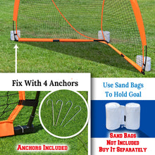 Load image into Gallery viewer, SUNNYOUTDOOR Lacrosse Practice Portable Goal 6&#39; x 6&#39; Quick Easy Setup Bow Style Frame w Carry
