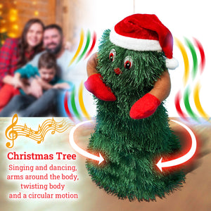 Dancing Christmas Tree Toys Electric Plush Doll Rotating Music Toys Green Xmas Tree Decorations