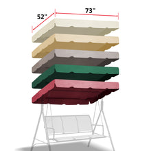 Load image into Gallery viewer, 65"x45" Patio Swing Canopy Replacement Top Outdoor Seater Porch Swing Canopy Cover, Cover ONLY
