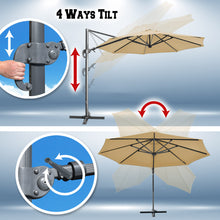 Load image into Gallery viewer, 11.5' Cantilever Offset Umbrella Heavy Duty Tilt 360 Rotation Round Patio Umbrella
