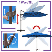 Load image into Gallery viewer, 11' Solar LED Roma Umbrella Deluxe Cantilever Umbrella Sunbrella Cover Umbrella Patio Umbrella Garden Outdoor
