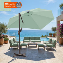 Load image into Gallery viewer, 11' Solar LED Roma Umbrella Deluxe Cantilever Umbrella Sunbrella Cover Umbrella Patio Umbrella Garden Outdoor
