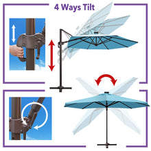Load image into Gallery viewer, 11' Solar LED Roma Umbrella Deluxe Cantilever Umbrella Sunbrella Cover Umbrella Patio Umbrella Garden Outdoor
