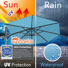 Load image into Gallery viewer, 11' Solar LED Roma Umbrella Deluxe Cantilever Umbrella Sunbrella Cover Umbrella Patio Umbrella Garden Outdoor
