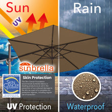 Load image into Gallery viewer, 11' Solar LED Roma Umbrella Deluxe Cantilever Umbrella Sunbrella Cover Umbrella Patio Umbrella Garden Outdoor
