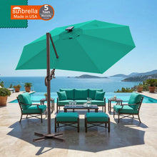 Load image into Gallery viewer, 11' Solar LED Roma Umbrella Deluxe Cantilever Umbrella Sunbrella Cover Umbrella Patio Umbrella Garden Outdoor
