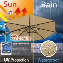Load image into Gallery viewer, 11' Solar LED Roma Umbrella Deluxe Cantilever Umbrella Sunbrella Cover Umbrella Patio Umbrella Garden Outdoor
