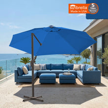 Load image into Gallery viewer, 11.5' Solar LED Roma Umbrella Deluxe Cantilever Umbrella Sunbrella Cover Umbrella Patio Umbrella Garden Outdoor
